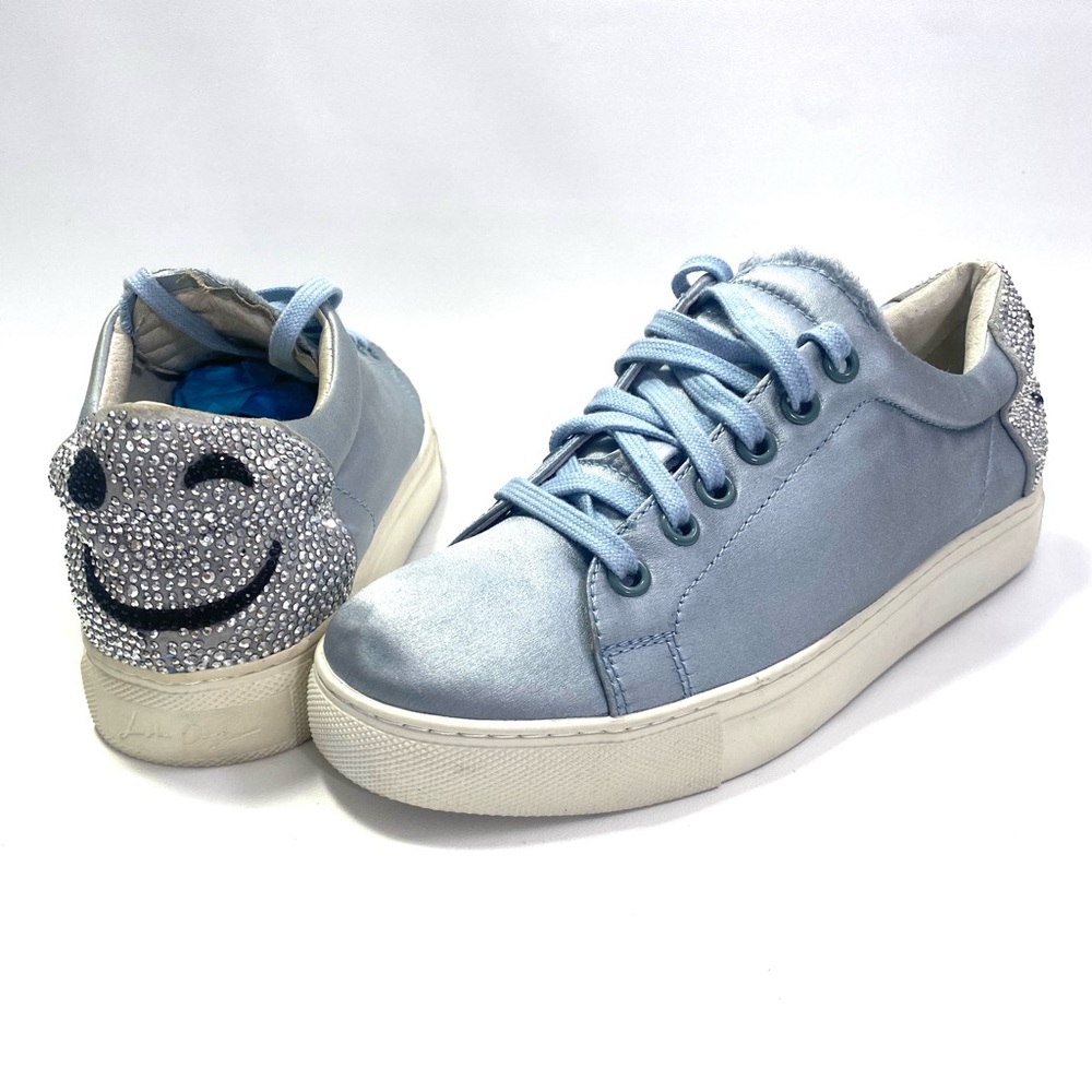 Lola Cruz Low Top Embellished Happy Face Sneakers 6/36 Women’s Casual Shoes